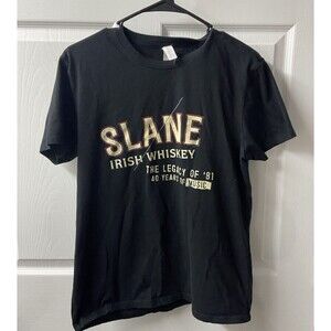 Slane Irish Whiskey T-shirt Small Black Crew Neck Short Sleeve